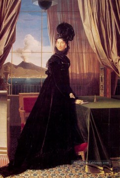 Dominique Tableaux - La reine Caroline Murat néoclassique Jean Auguste Dominique Ingres